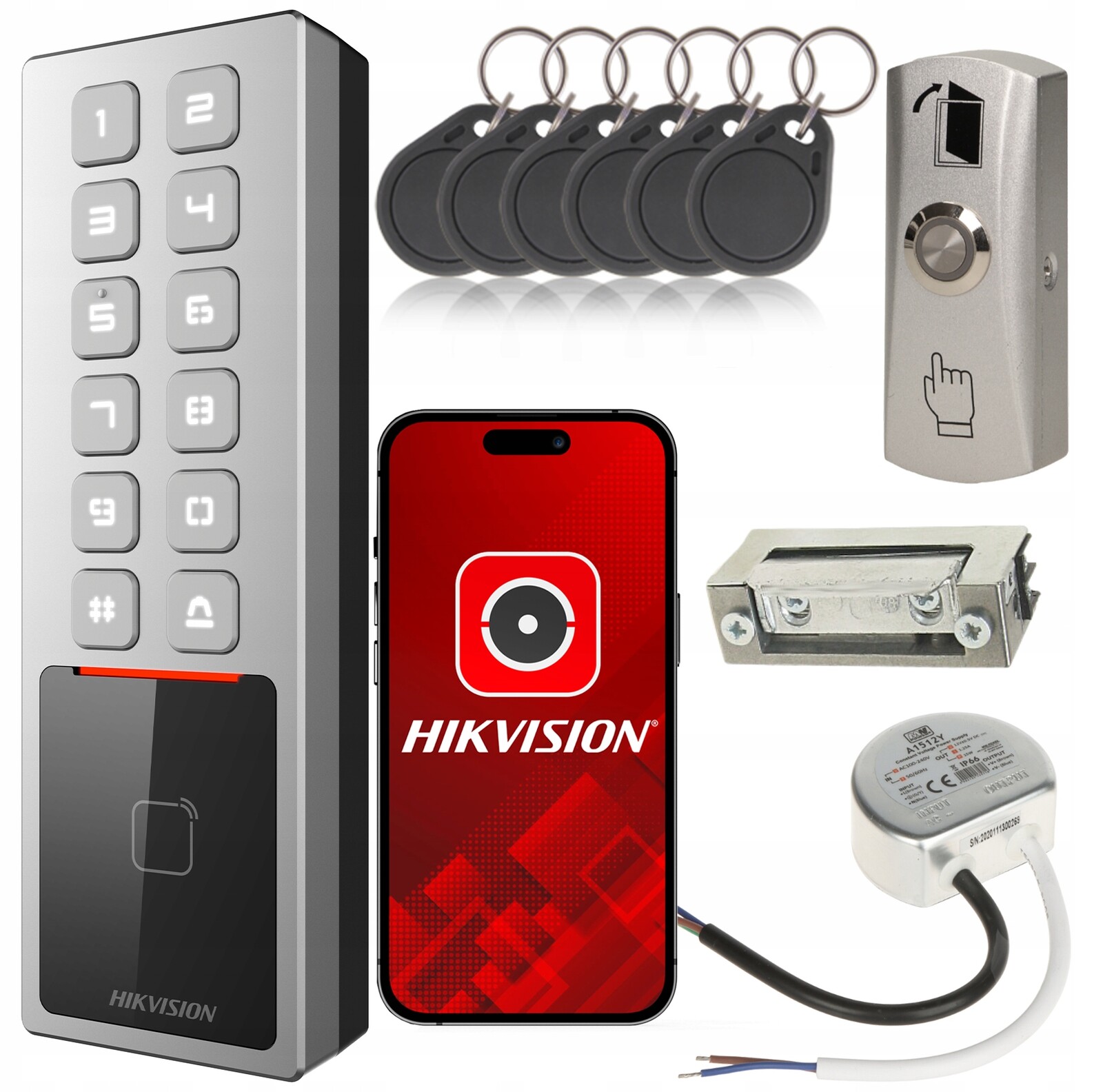 Sada kontroly přístupu Šifrovací zámek Hikvision DS-K1T805MBWX Externí