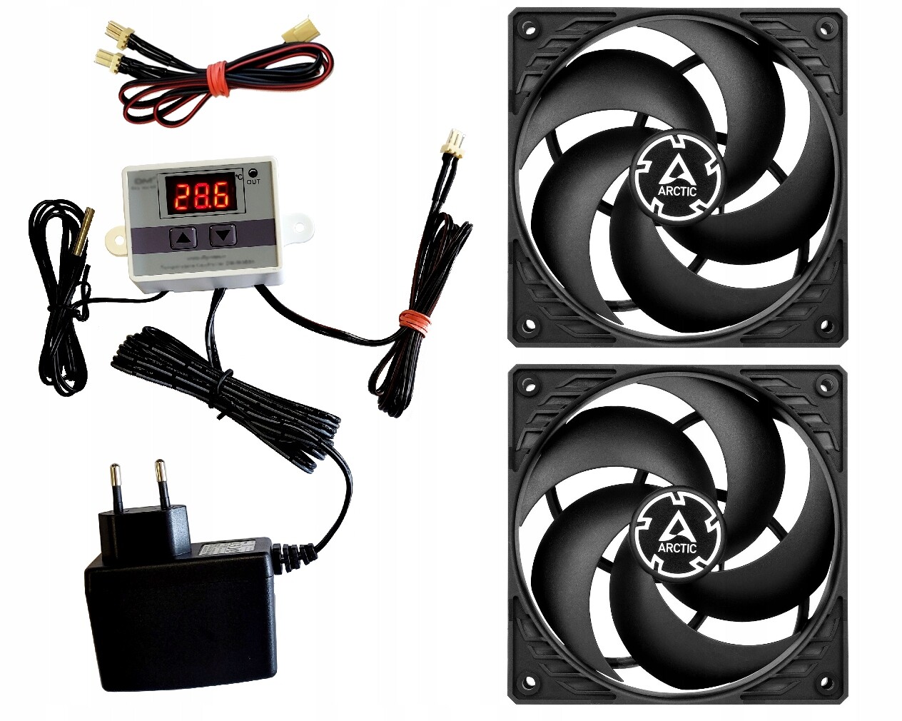 Ventilátory s termostatem pro chlazení skříní Rack, Lanberg apod.