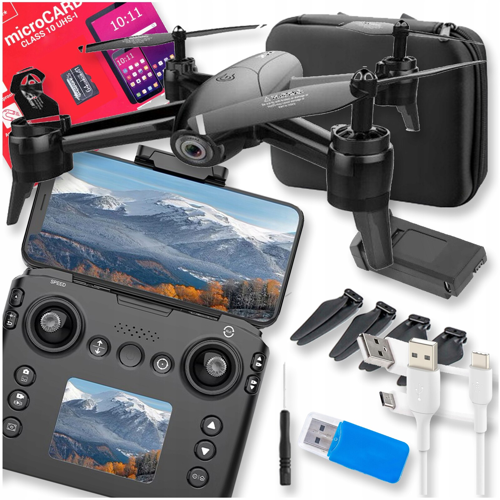 Dron S Kamerou Pro Děti Wifi Kamera Ovládaná Na Dálku Bezkartáčový Dosah