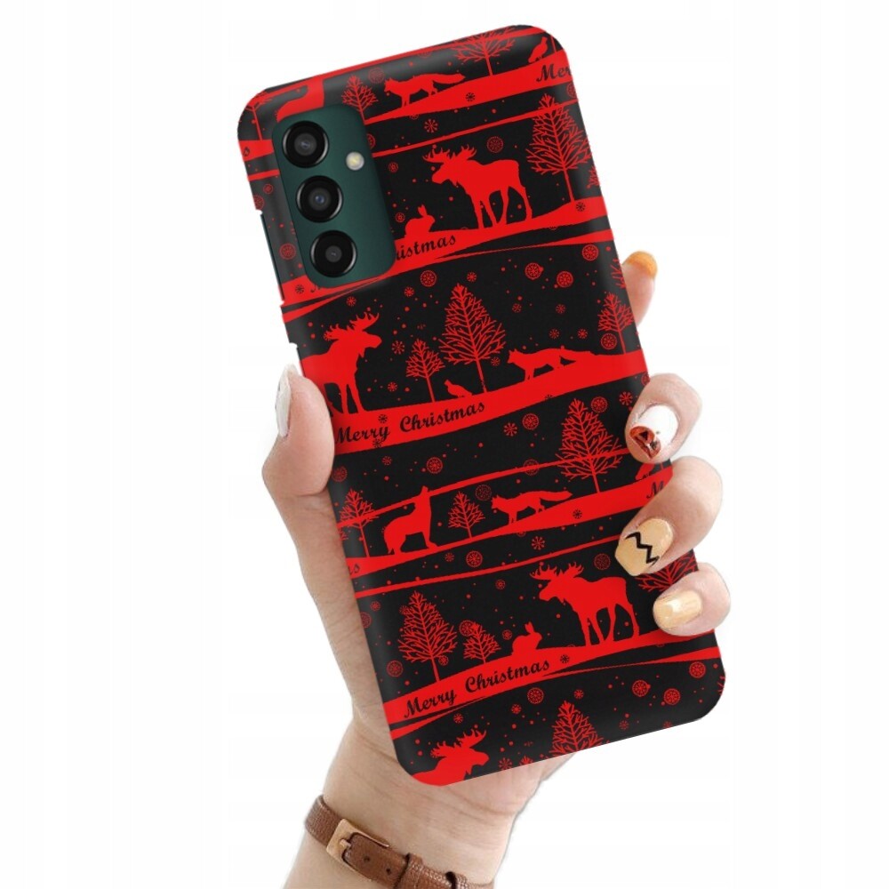 Pouzdro Matné Černé Samsung M13 4G Zimní Vánoční Mikuláš Mnoho vzorů