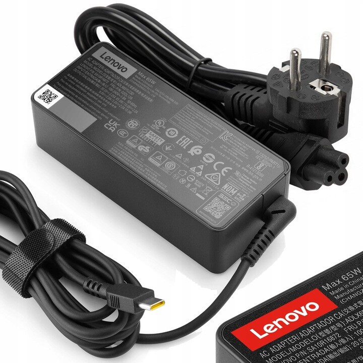 Originální Napájecí Zdroj Lenovo 65W 20V 3.25A Nabíječka Kabel Usb-c Konektor Ac/dc