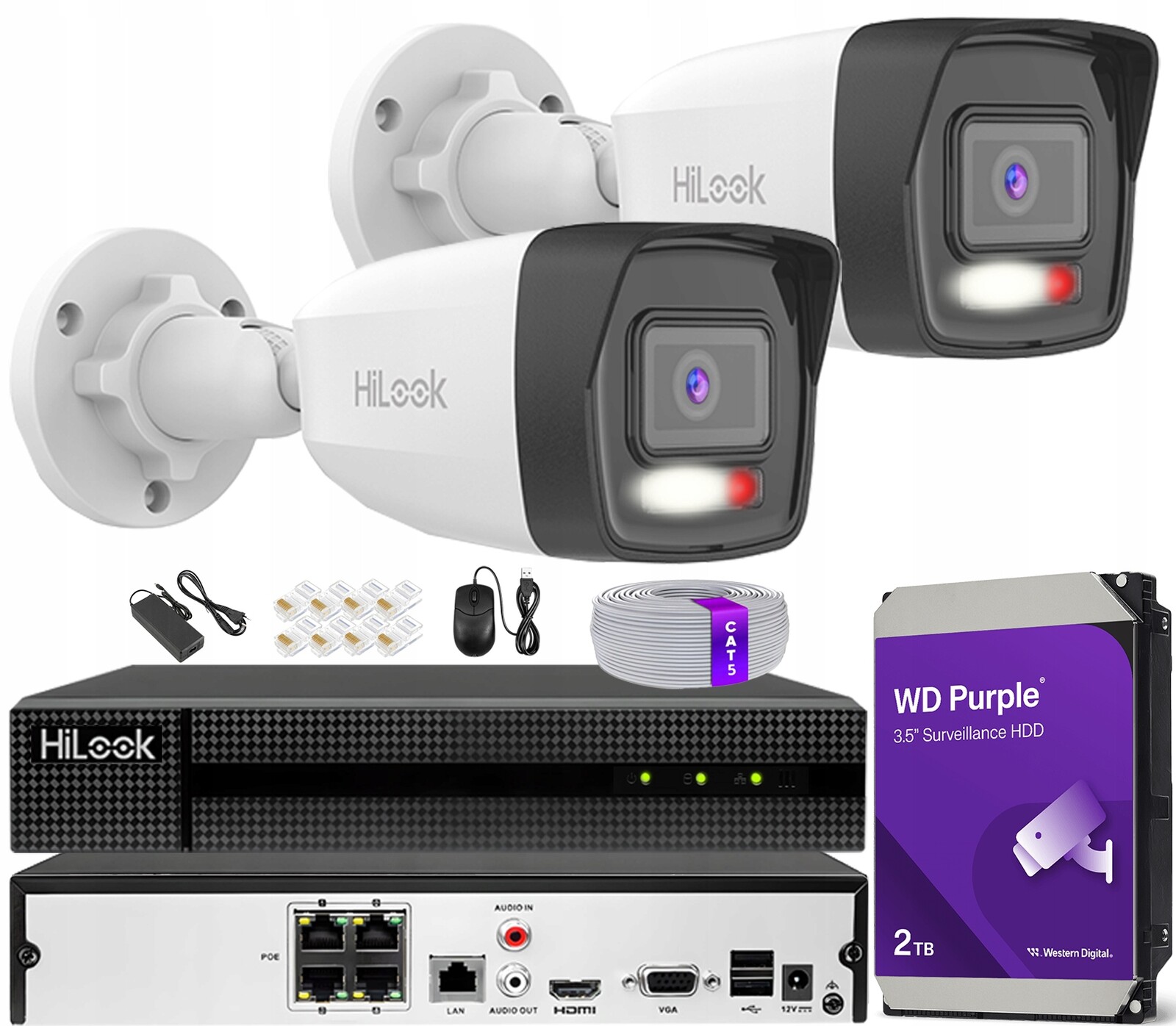 Sada Ip monitorování pro rozšíření 2 kamer 6Mpx Ir/led rekordér 4CH PoE