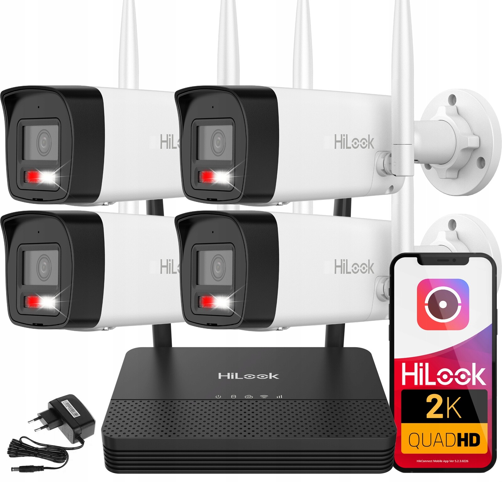 Sada pro monitorování WiFi Venkovní 4Mpx Qhd kamery HiLook od společnosti Hikvision