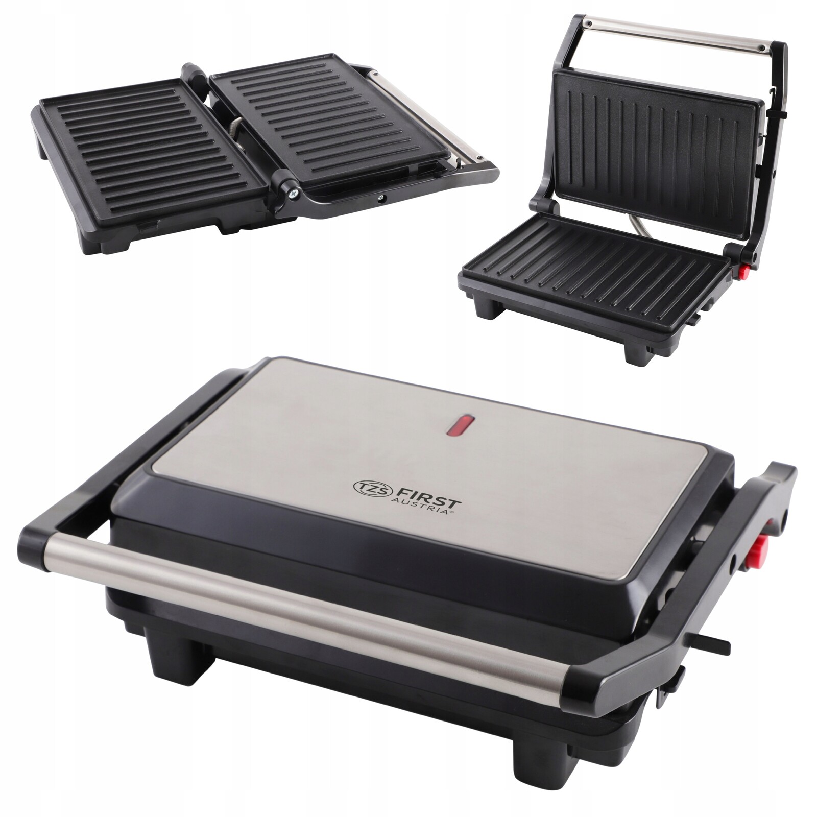 Elektrický kontaktní gril First Austria 700 W, opékač sendvičů a masa