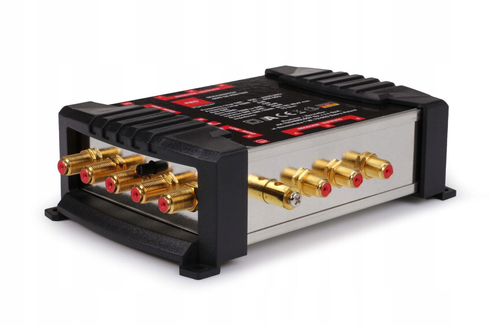 Multipřepínač 5/6 s regulací rozbočovače satelitního signálu DVBS2 pozemního DVBT2