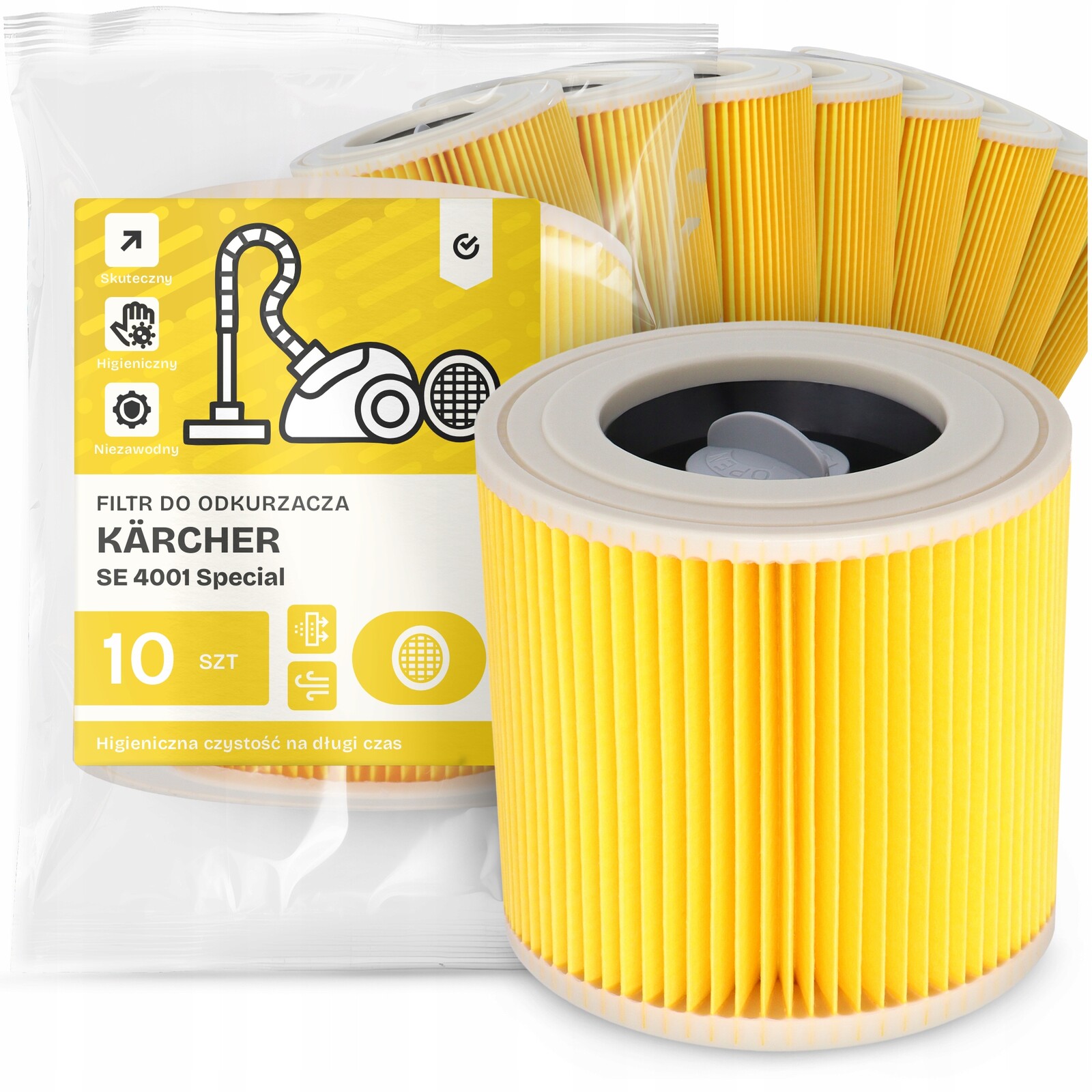 10x Filtr Pro Vysavač Kärcher Se 4001 Special Vzduch Výkonný Em-w