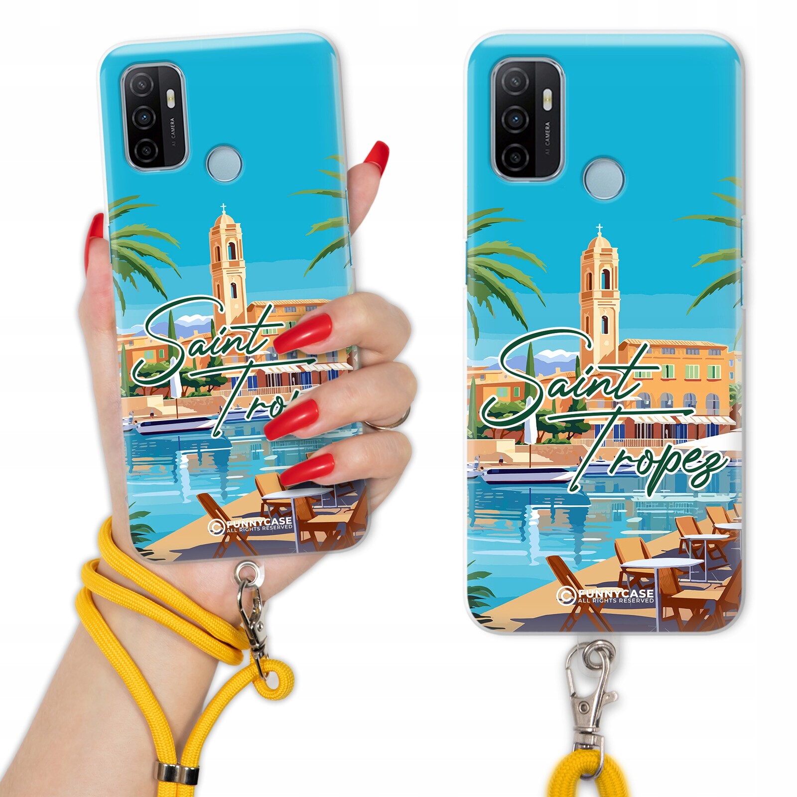 Pouzdro Pro Oppo A53 S Provázkem Saint Tropez Žluté