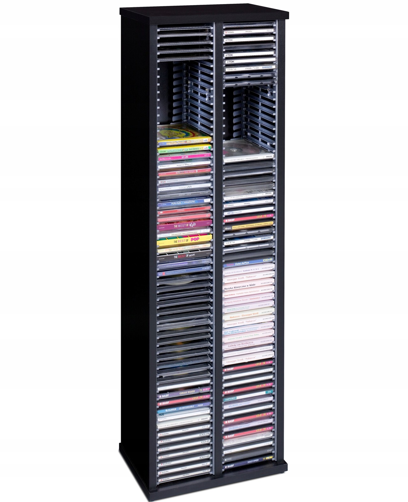 Stojan na CD regál police kontejner CD 120 disků složené barvy