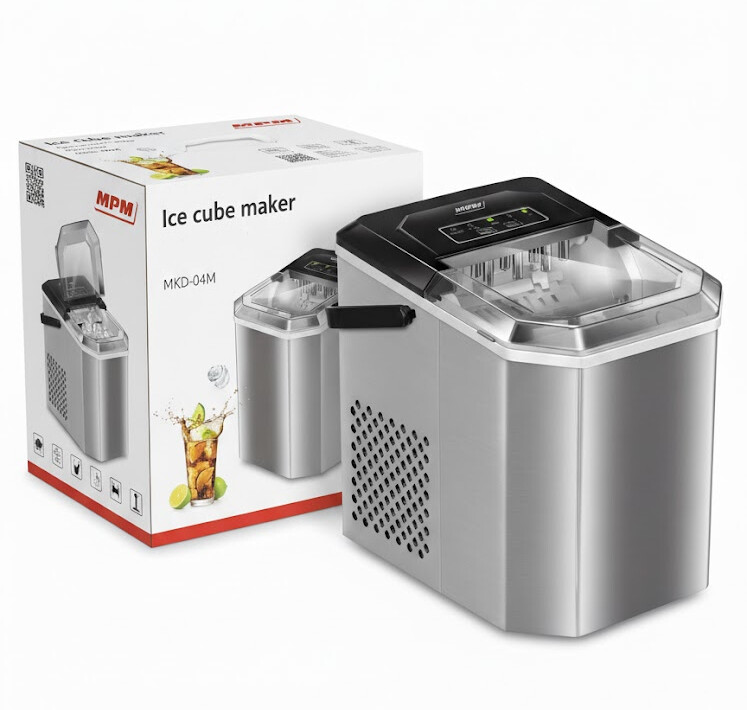 Mpm Mkd 04M výrobník ledu 12 kg 150 W inox rychlé zmrazení košík+