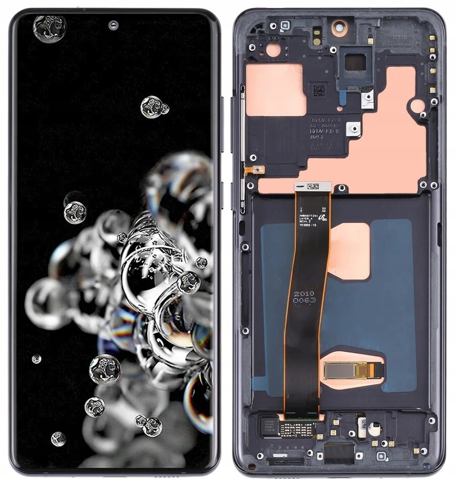 LCD displej Dotykový displej pro Samsung Galaxy S20 Ultra 5G G988 G988B Rámeček