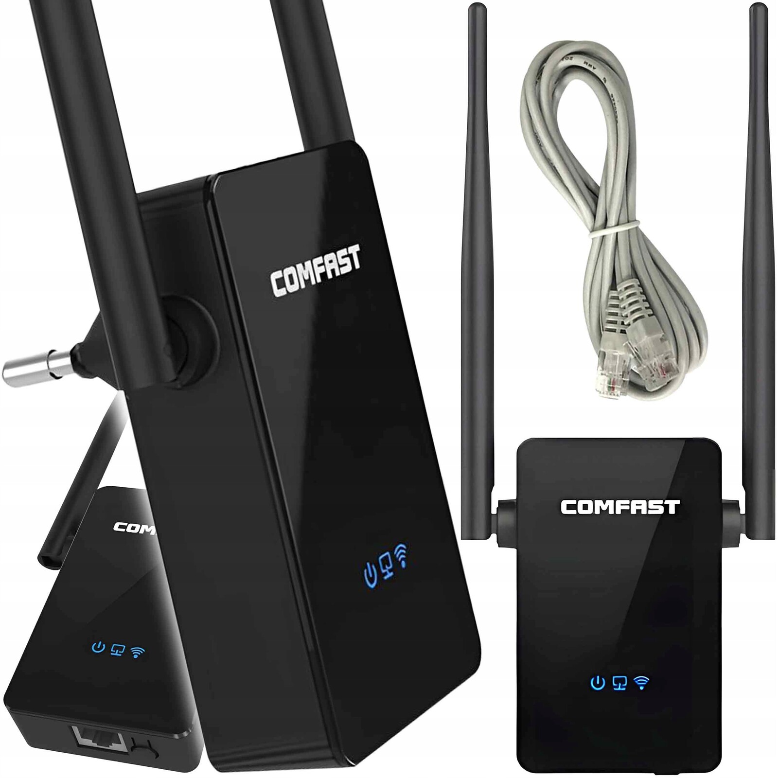 Zesilovač Signálu Wi-fi sítě 300Mbps 2 Antény 2,4 GHz RJ45 Velký Dosah