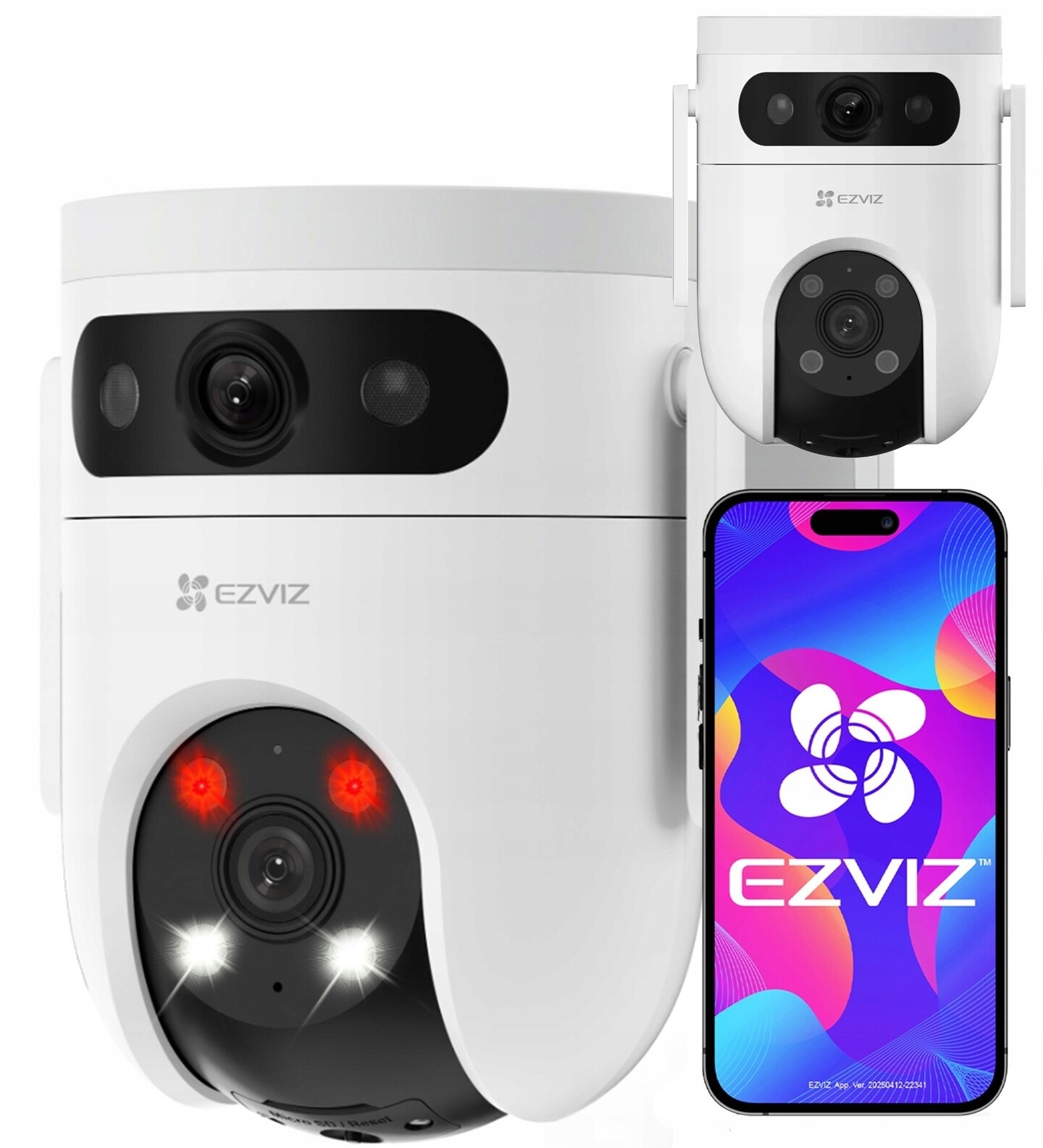 Otočná WiFi kamera Dual Lens H9c 10Mpx (5 Mp 5 Mp) Venkovní Ezviz