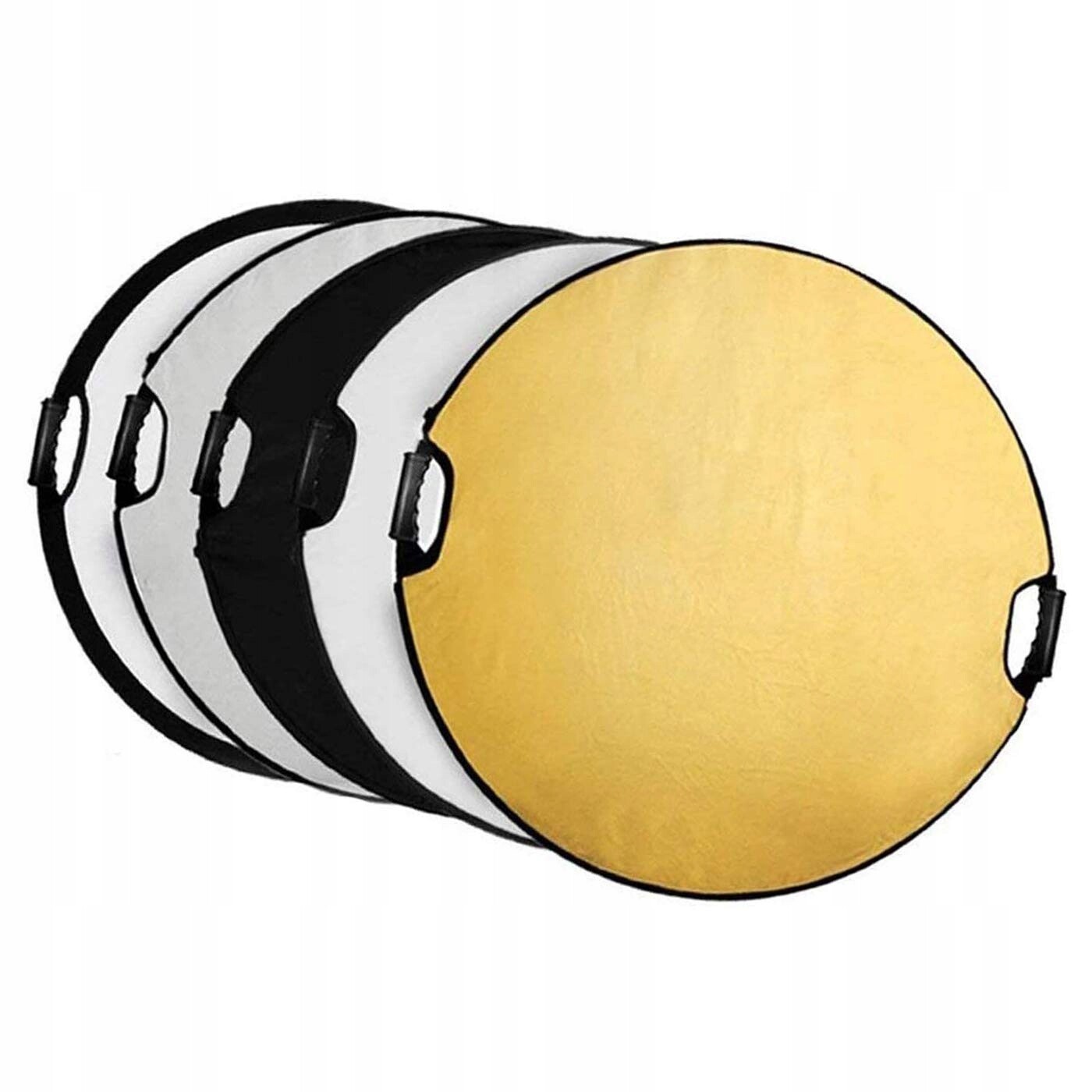 Fotografická blenda 5v1 110 cm stříbrná zlatá bílá černá průsvitná