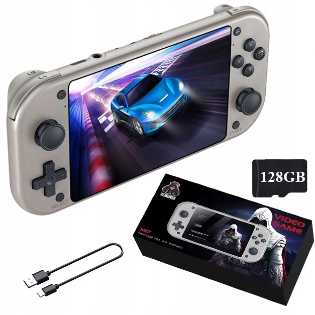 Přenosná Herní Konzola M17 Video Emulátor 30000 Her 128GB 4,3