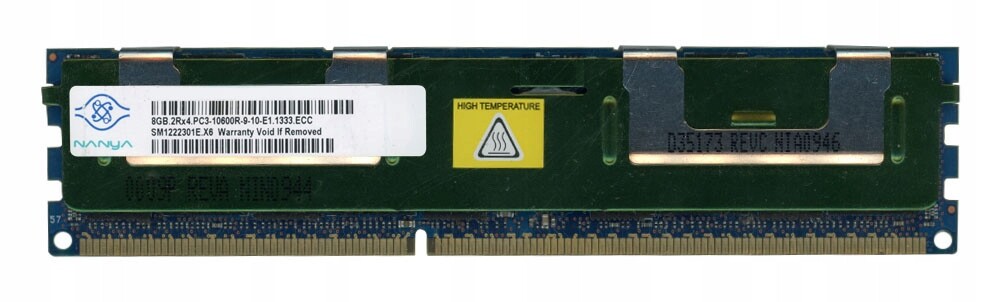 Nanya 8GB DDR3 2Rx4 1333MHz PC3-10600R Reg Ecc