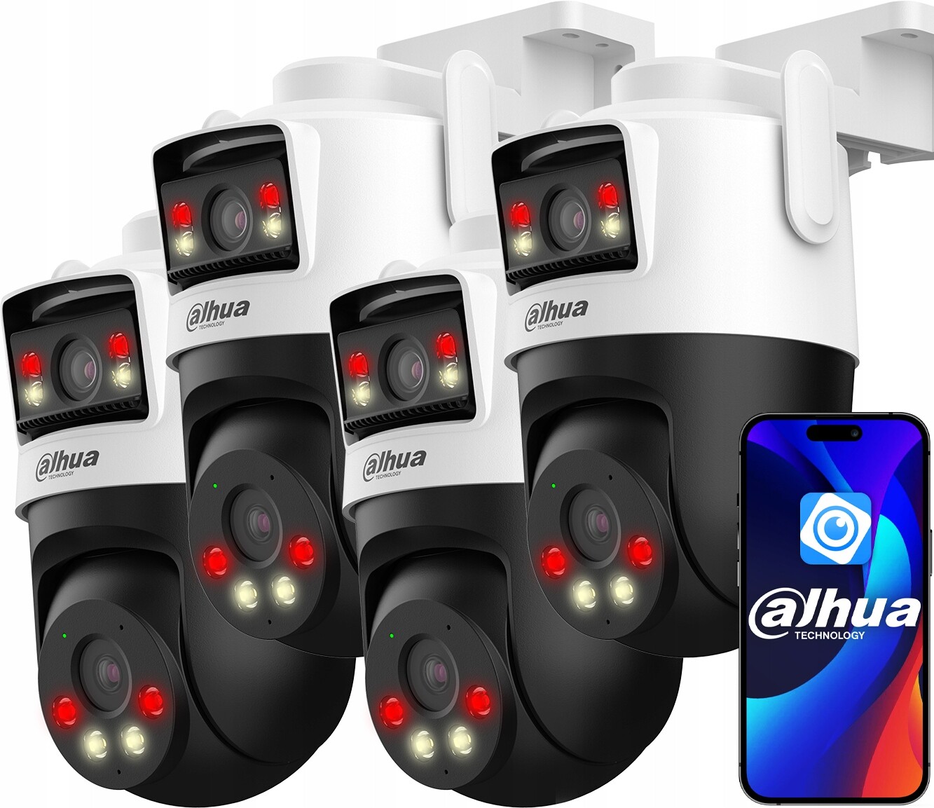 4x WiFi otočná kamera 6Mpx Dual Lens 3MP+3MP Dahua P3D-3F-PV Dahua