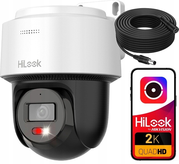 Otočná Ip kamera 4MPx PoE HiLook od Hikvision Hybrid Light 10 m kabelu