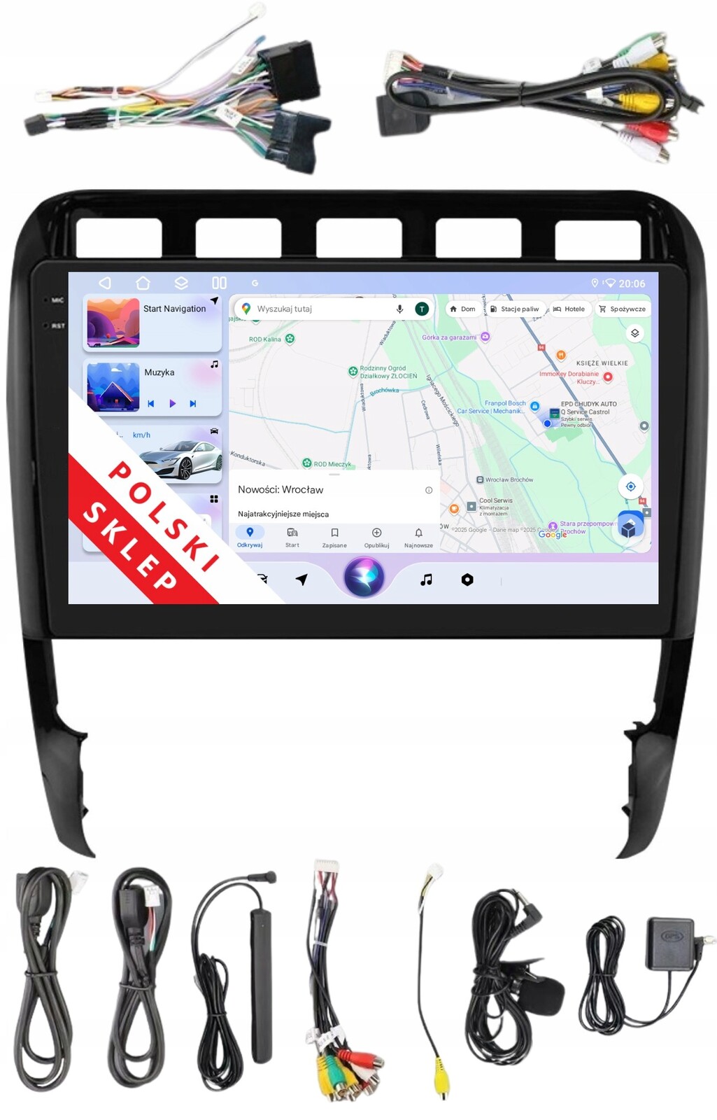 Navigace Rádio 2DIN Android Porsche Cayenne 4/64 Gb Dsp Carplay Lte