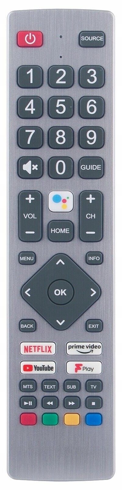 Dálkové Ovládání Náhradní Pro Tv Sharp Aquos Rádiový Hlasový Stříbrný