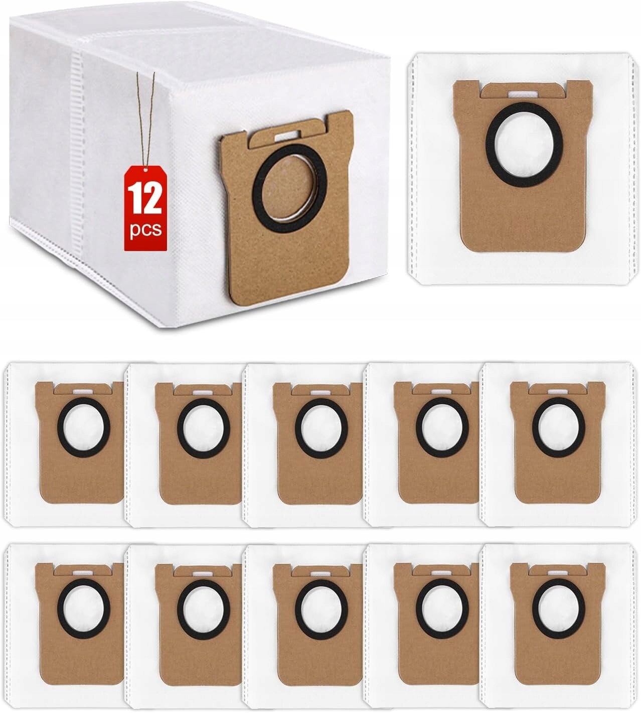 12 sáčků pro Dreame L10s/L10/L20 Ultra 2,5L, náhrada, filtrace