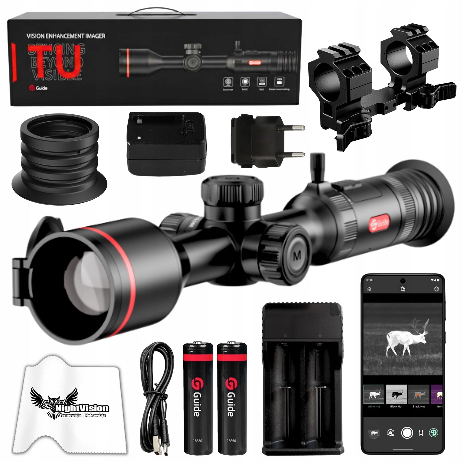 Termovizní dalekohled Termovizní zaměřovač Guide TU650 3.0