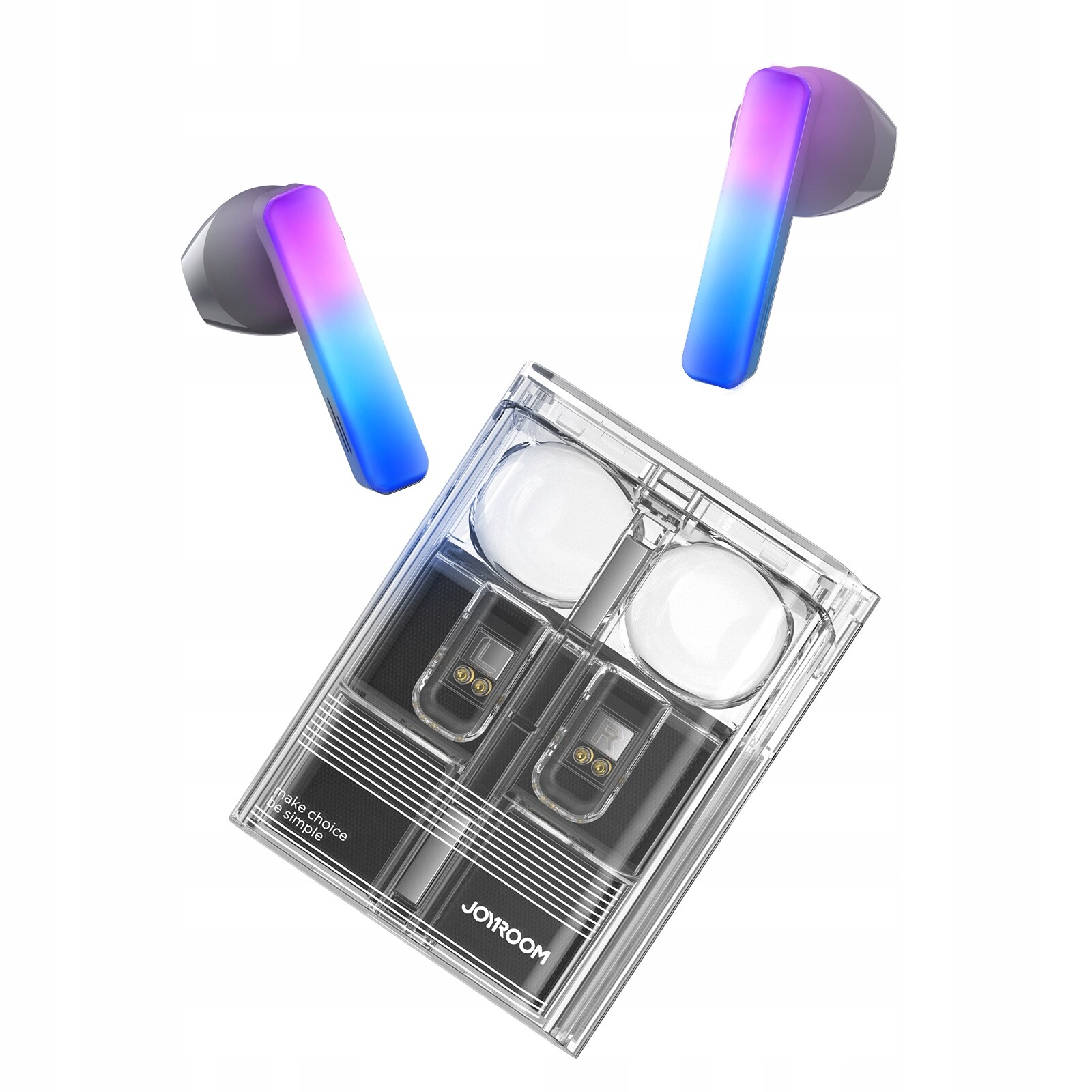 Bezdrátová Sluchátka Tws Icelens S Led Herními Světly, Černá