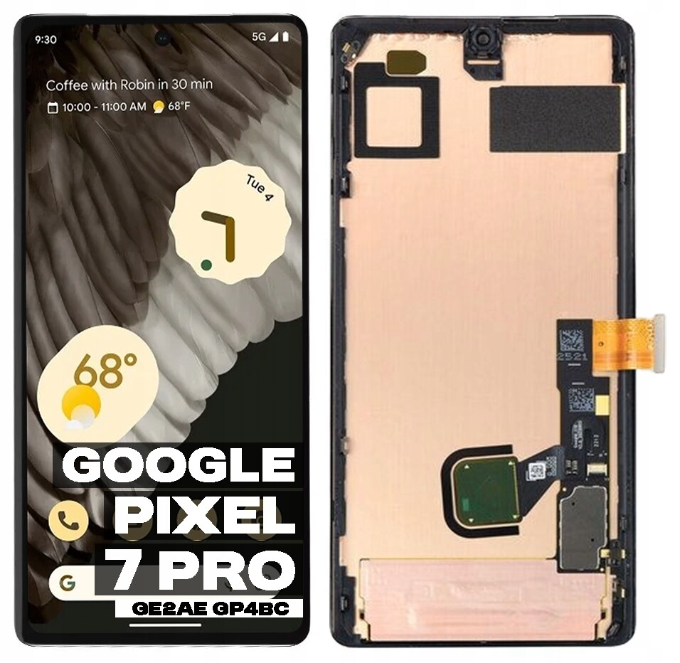 Originální LCD displej dotyková obrazovka pro Google Pixel 7 Pro Rámeček černý