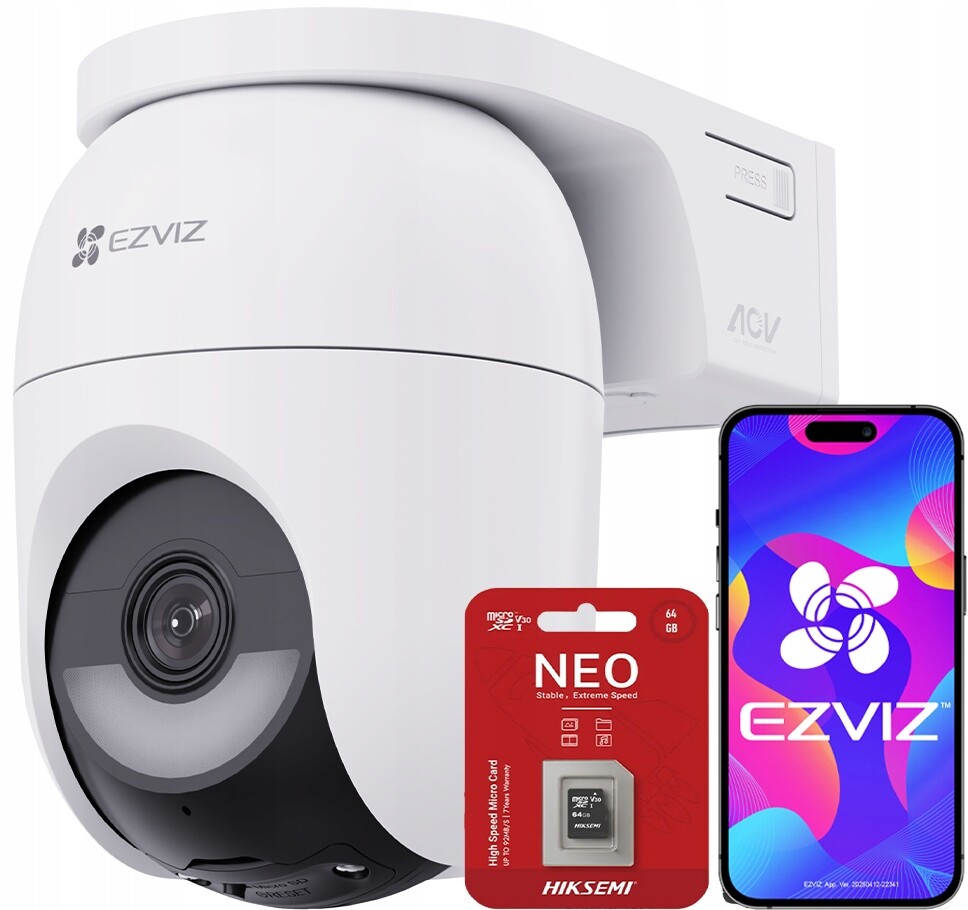 WiFi otočná kamera CB8 Lite 4MPx Venkovní AoV Ezviz karta microSD 64GB