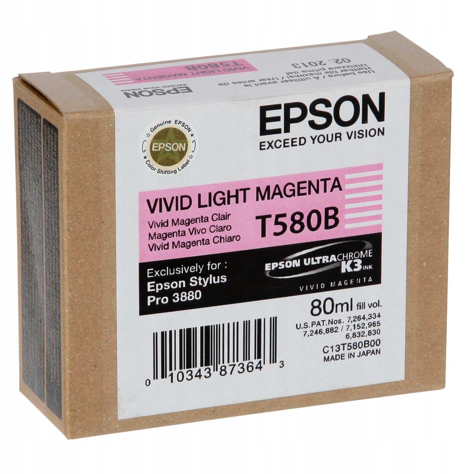 Epson Inkoust vivid světlý magenta T 580 80 ml T 580B