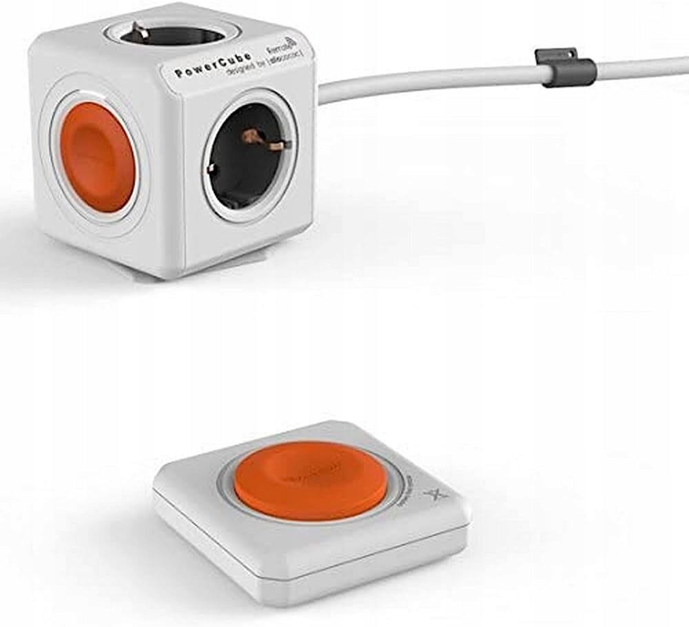 PowerCube Extended Remote modulární prodlužovací kabel 1,5 m s dálkovým ovládáním, 4 zásuvky