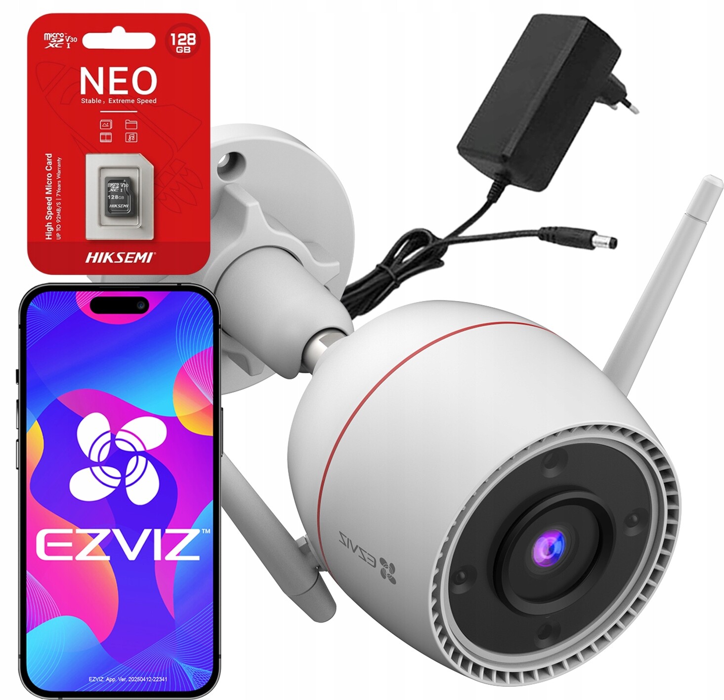 WiFi kamera 5Mpx Ezviz H3c 5MP Barva Detekce Odpuzování Karta 128GB