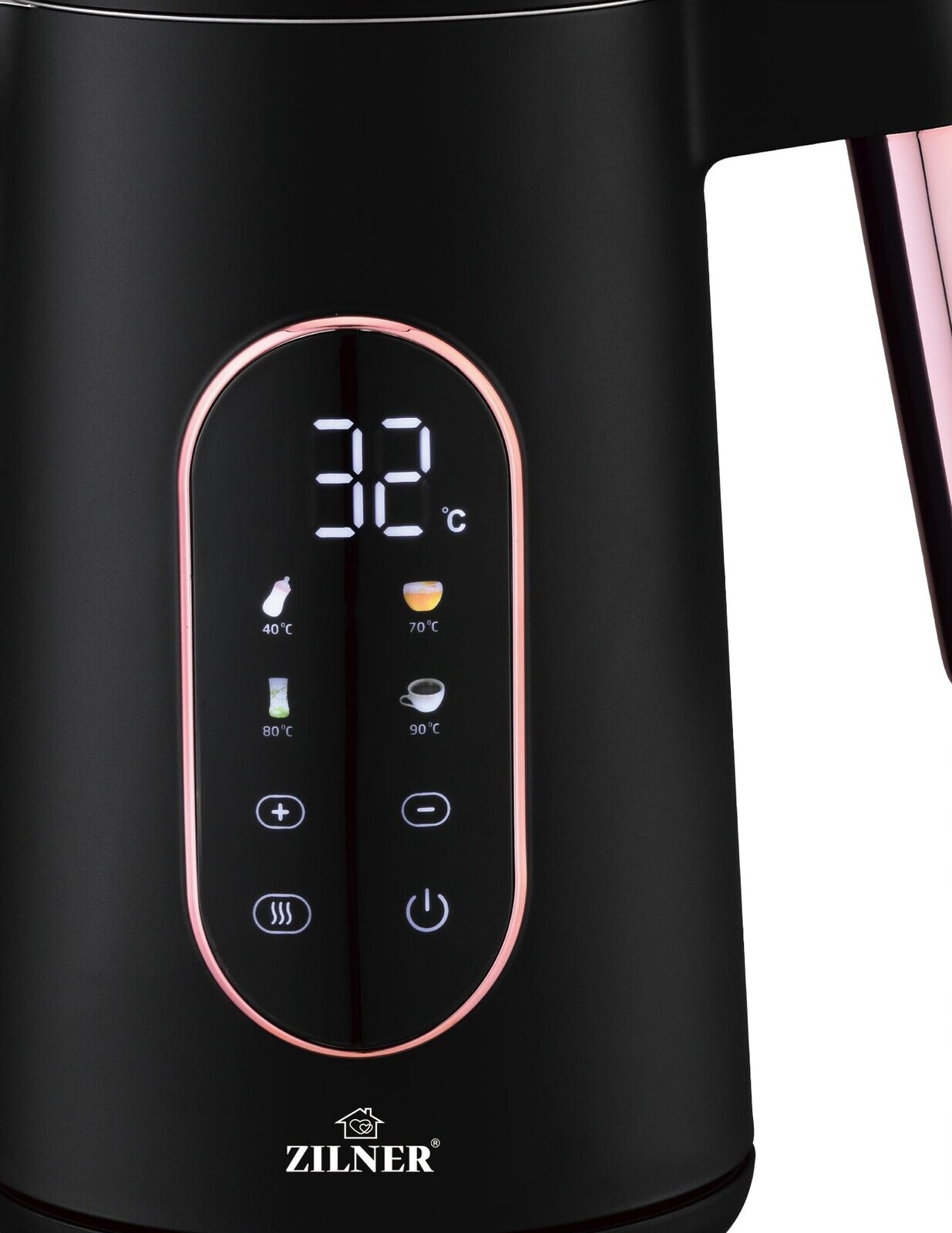 Zilner Elektrická varná konvice s regulací teploty 2200 W 1,7 l černá
