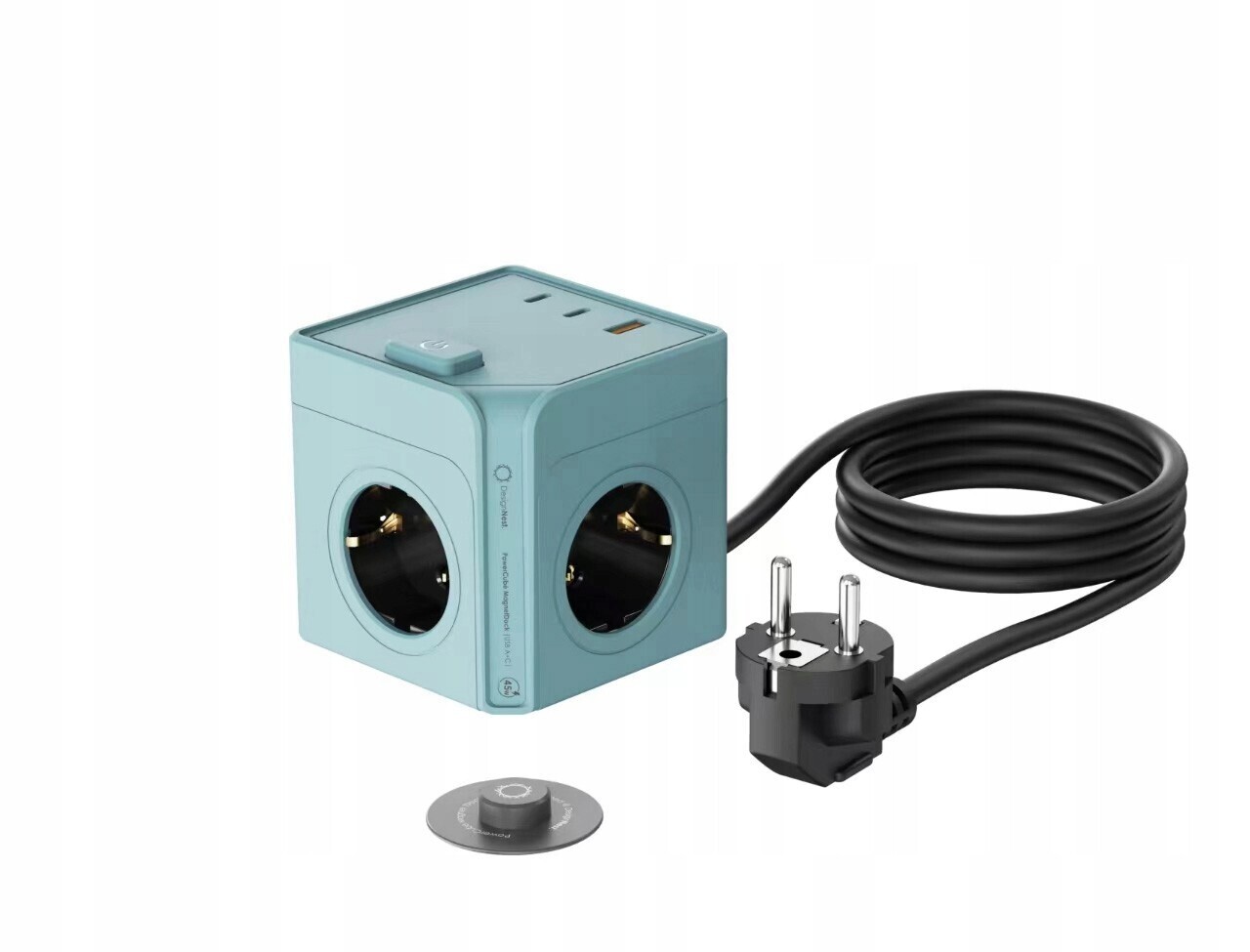 Prodlužovací kabel PowerCube MagnetDock Usb A+2C Pd 65W De Napájecí kostka do kanceláře