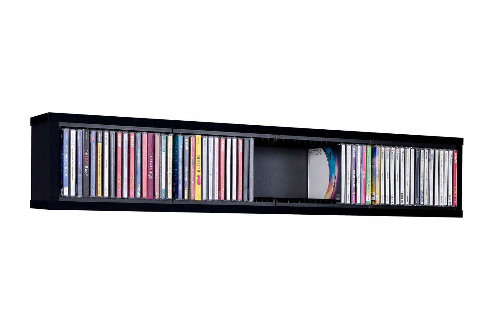 Nástěnná police stojan regál 68 CD na CD kontejner stojan krabička pouzdro