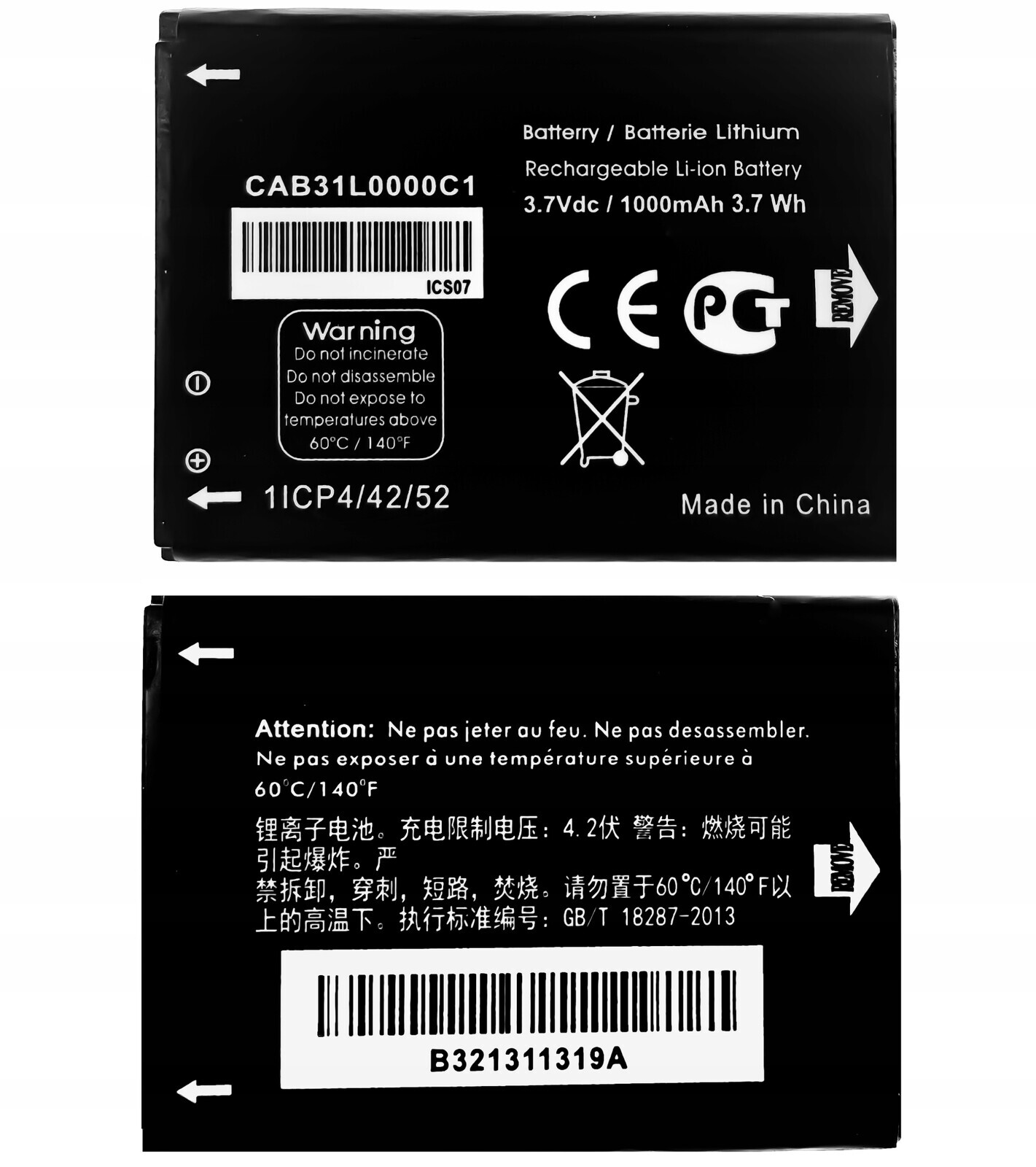 Nová baterie pro Alcatel One Touch OT-813D, 818D, 818, 890, 890D, 891, 891D