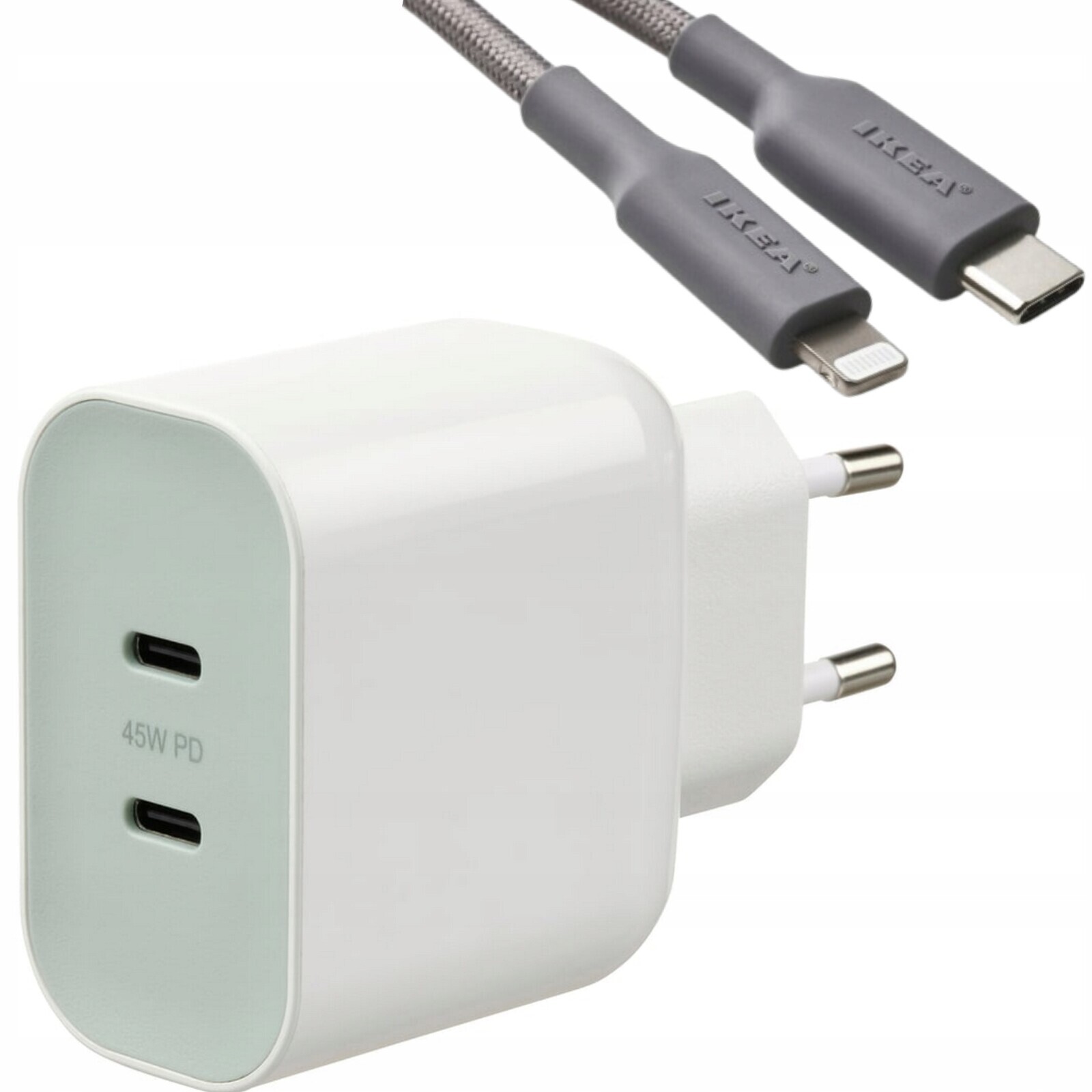 Nabíječka 2x Usb-c 45W 3A Pd 3.0 QC4+ Pps Rychlá MacBook Mac iPhone iPad