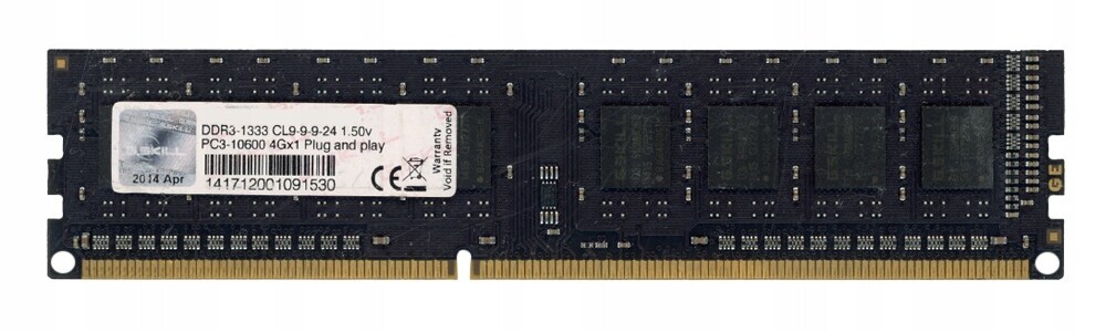 G.skill 4GB DDR3 1333MHz PC3-10600U Non-ecc