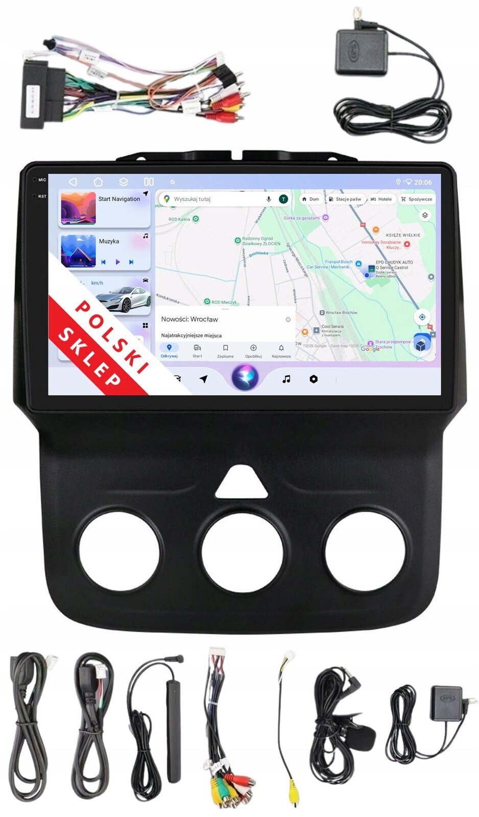 Navigace Radio 2DIN Android Dodge Ram IV 4/64 Gb Dsp Carplay Lte