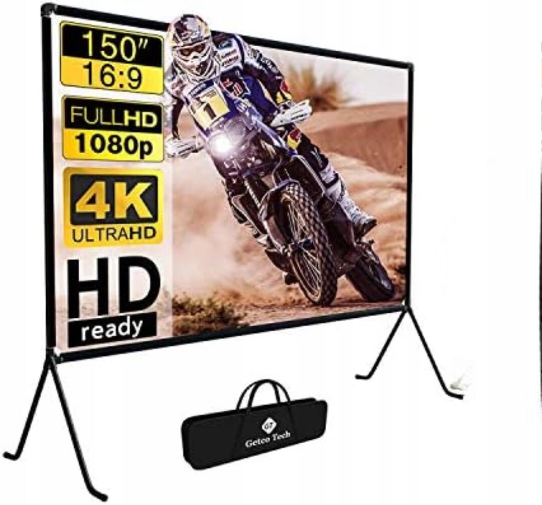 Projekční Plátno Getco Tech 100 Palců Se Skládacím Stojanem Pouzdro
