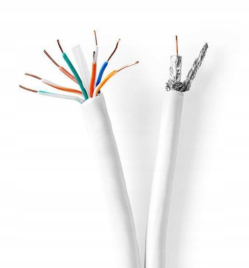 Síťový Kabel Lan RJ45 CAT6+ Anténní Kabel Coaxial Nedis 50 M