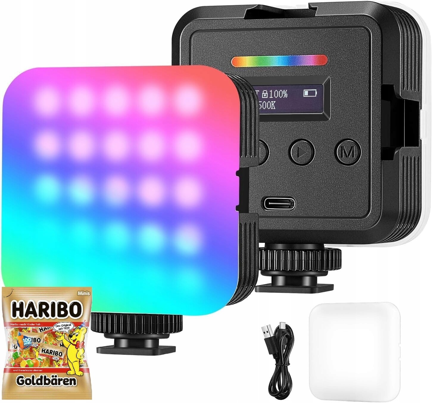 Magnetická video lampa Rgb panel 360° Led 2500 K-8500 K 2000 mAh přenosná