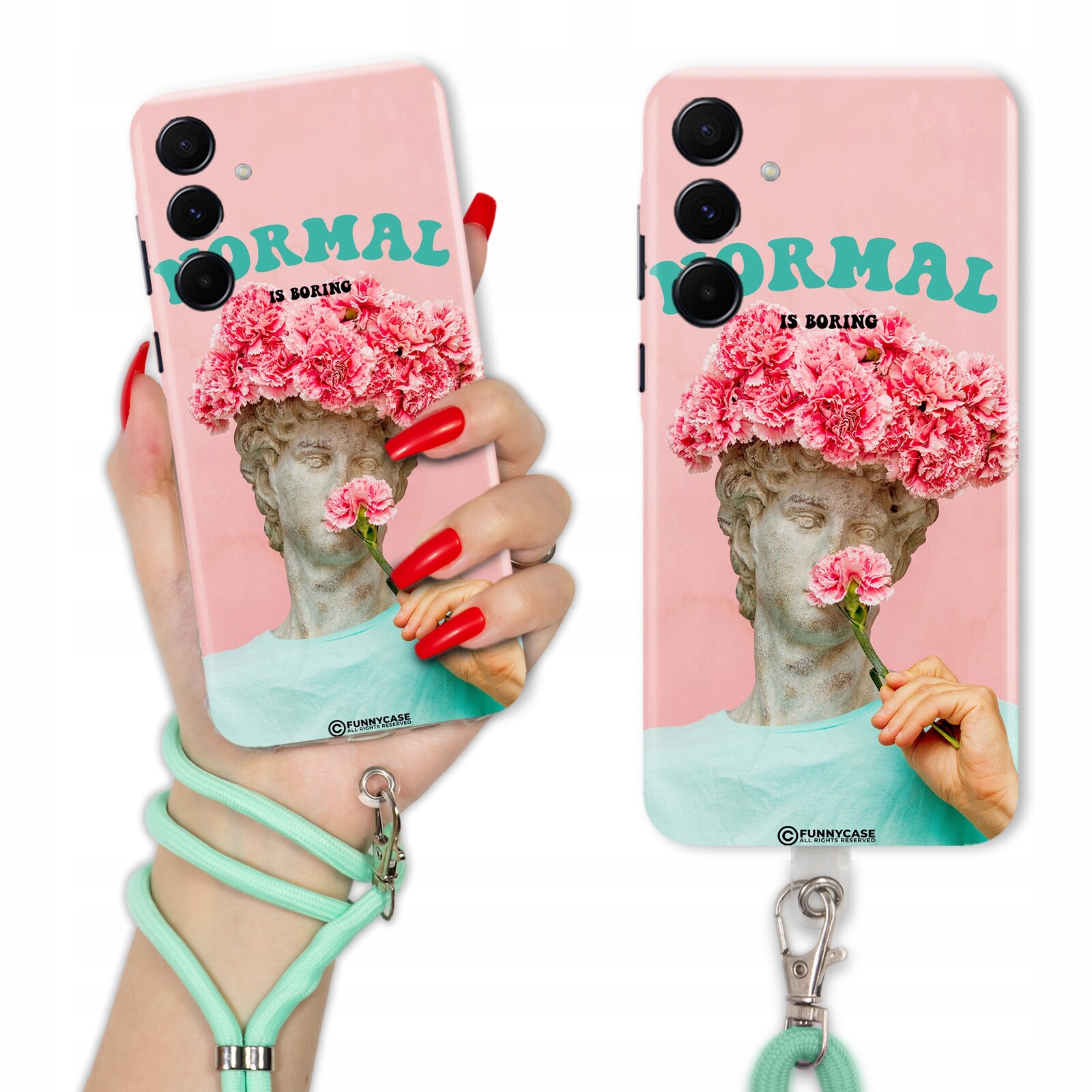 Pouzdro Pro Samsung A55 5G Se Šňůrkou Normal Sassy Mátová