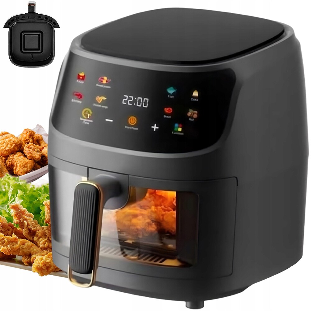 Fritéza Beztuková Fritéza Air Vysoká kvalita 1800W 8L