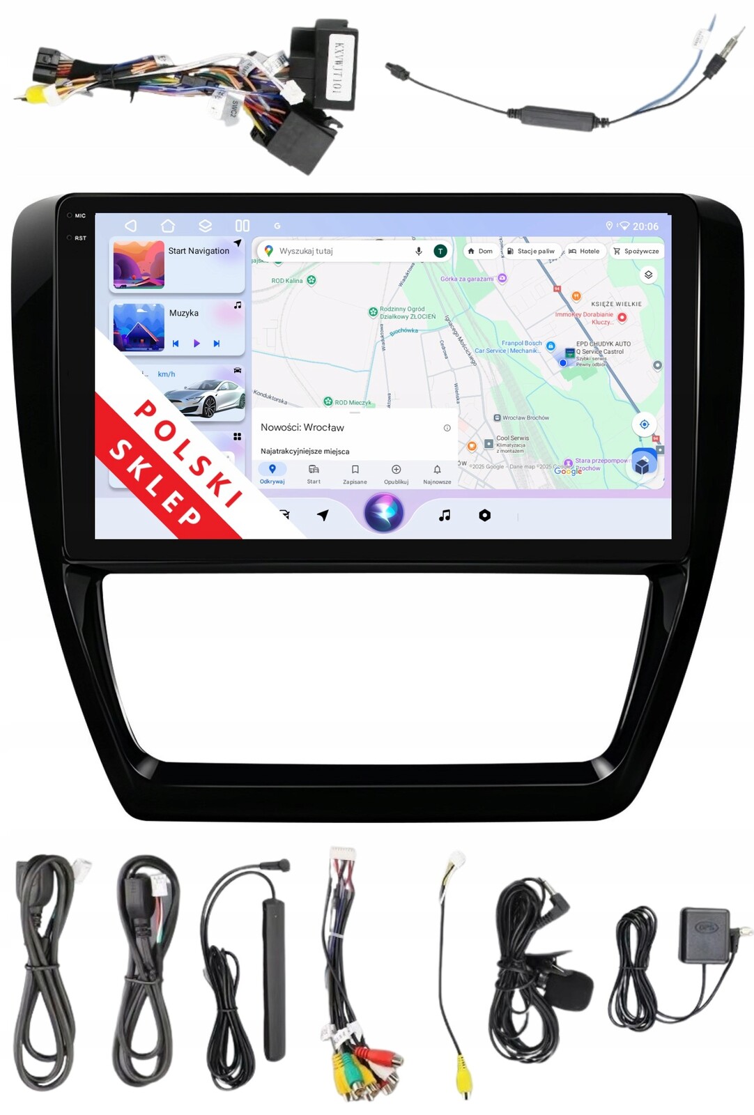 2DIN Rádio Navigace Android Volkswagen Jetta VI 6/128 Gb Dsp Carplay Lte