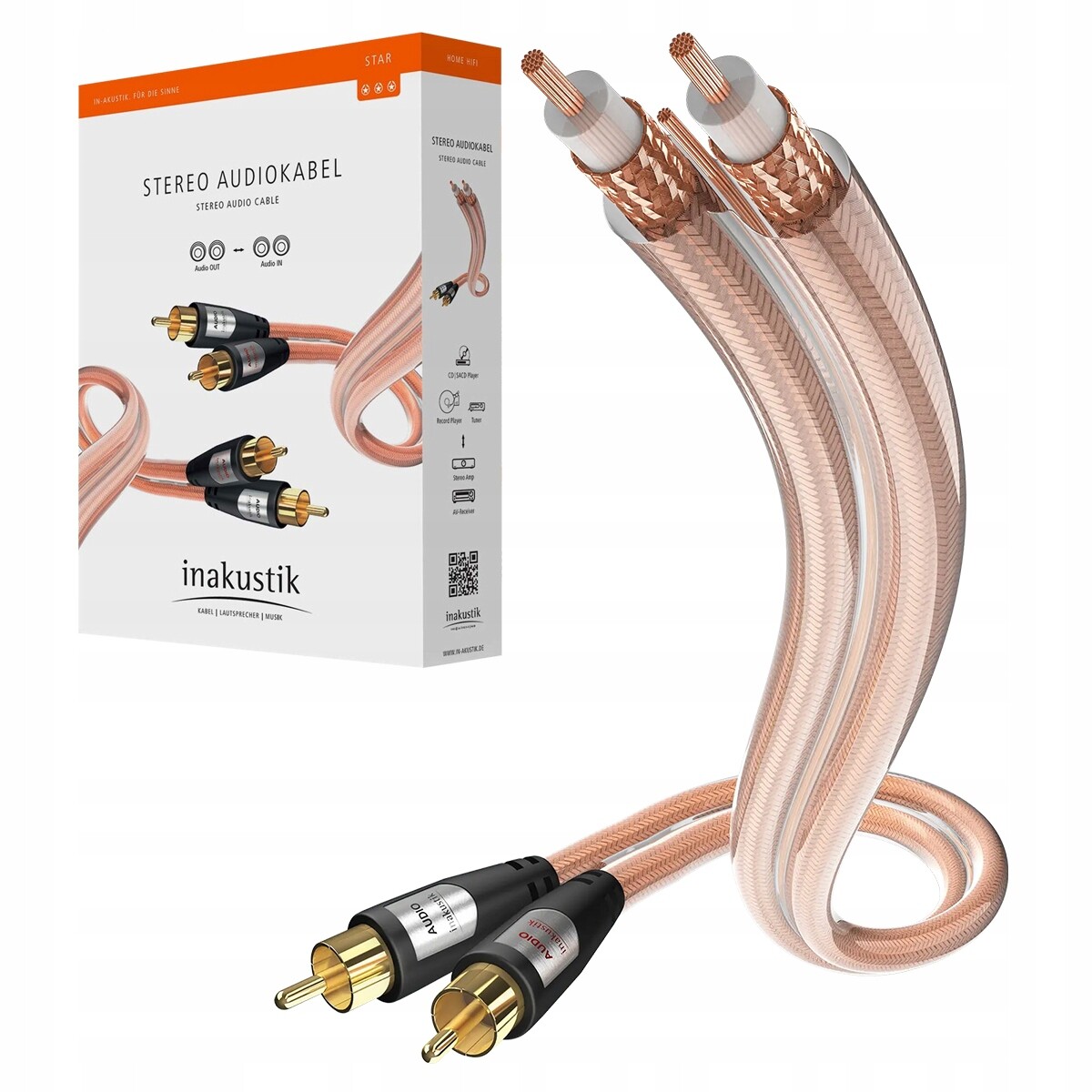 Inakustik Star II Audio kabel Stereo Interkonekt 2x Rca 2x Rca 1.5 m