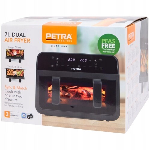 Petra Dual Air Fryer 7L 2300W 3,5L Led 6 funkcí