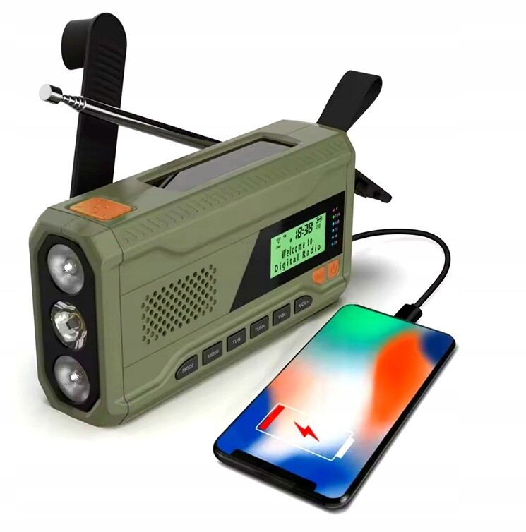 Přenosné Solární Rádio Klika Omáčka Ai&jl Dynamo Nouzová Svítilna Powerbanka