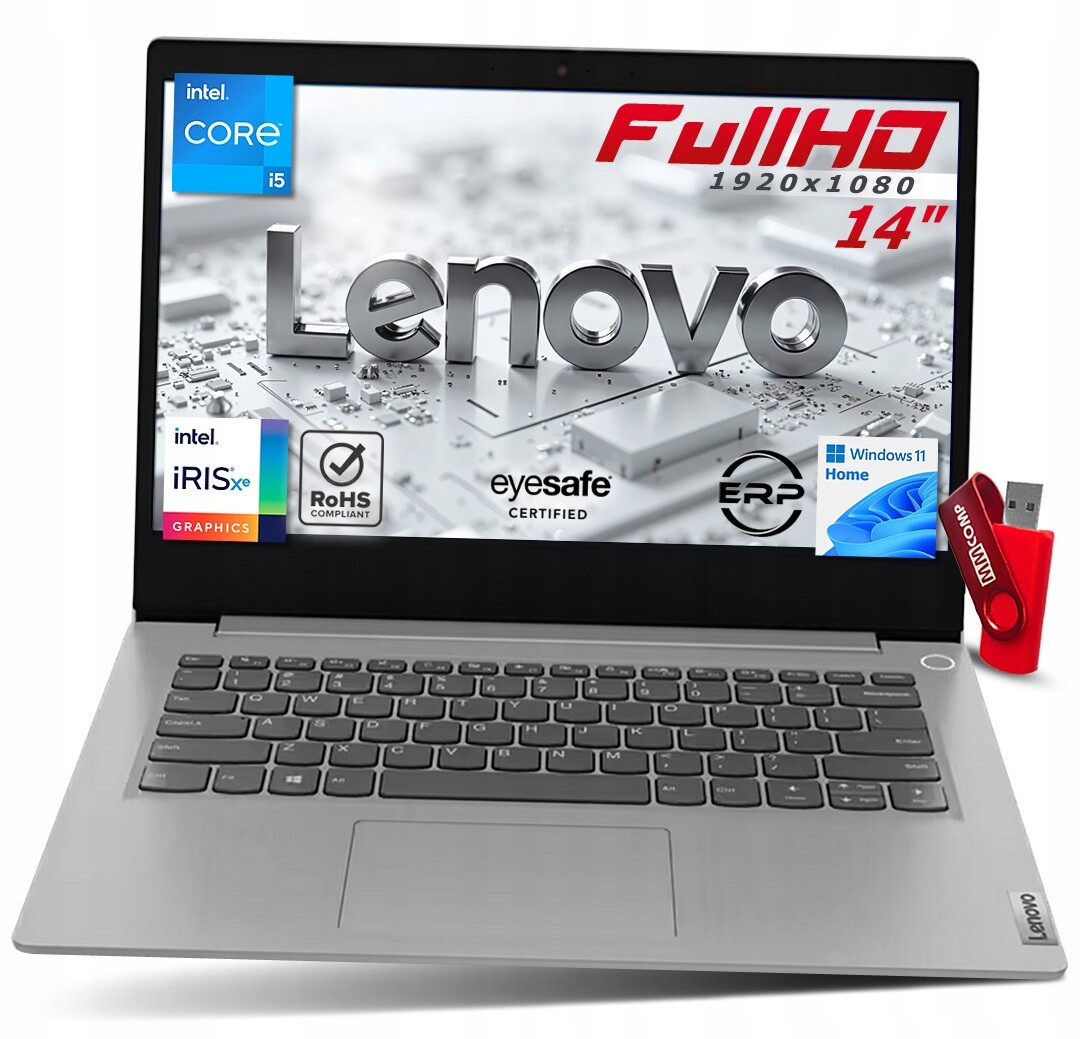 Notebook Lenovo IdeaPad 3 Core i5-1135G7 8GB 256GB Ssd 14