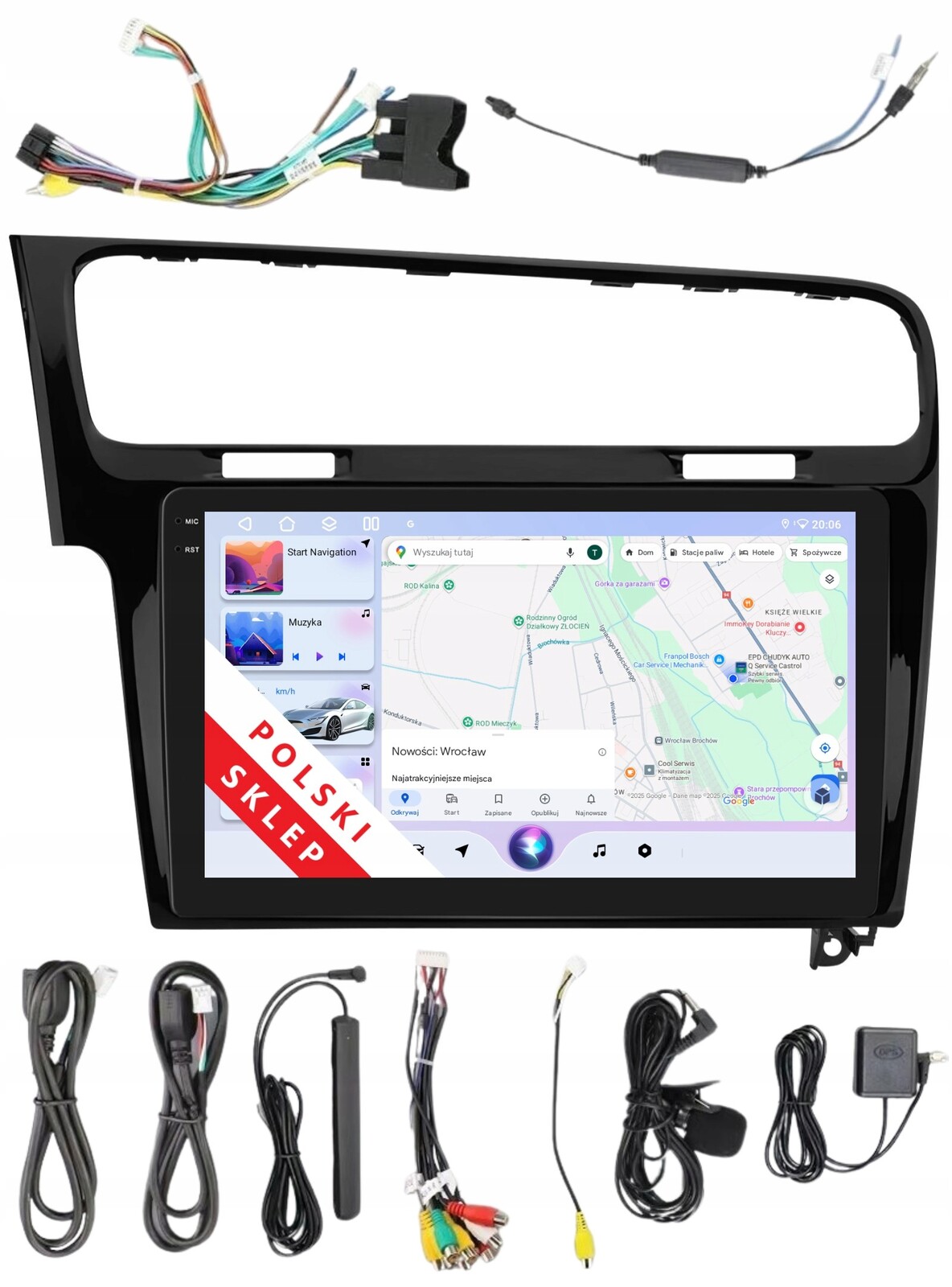 Navigace Rádio 2DIN Android Volkswagen Golf VII 6/128GB Dsp Carplay Lte