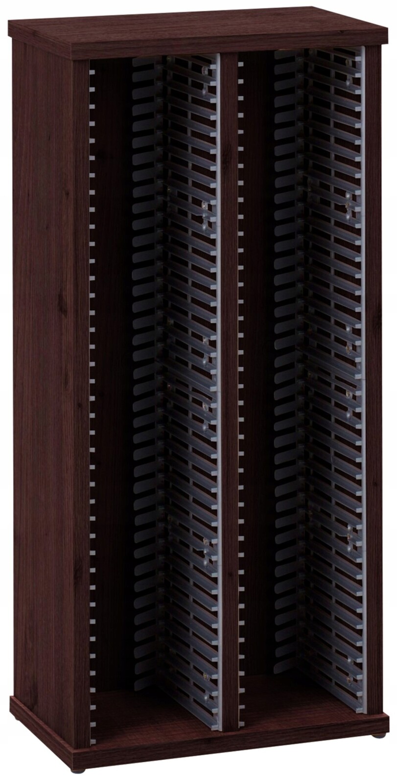 Kontejner na CD stojan regál 80 CD audio dvojitý wenge police Skládací